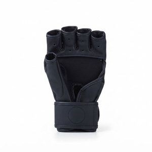Gants de boxe MMA demi-doigts respirants et légers en cuir PU avec motif crâne imprimé par sublimation, fermeture unisexe pour arts martiaux - Product Image 2
