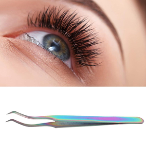 Multi Color Eyelash Tweezers, Beauty Makeup Tools Stainless Steel Product Making Volume Eyelash Extension Tweezers - Product Image 5
