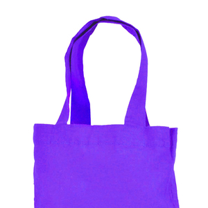Purple Solid Color Short Handle For Grocery Custom Logo And SIze Cotton Shopping <b>Bag</b> Hand Carry Low Moq - Product Image 5