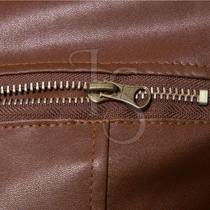 Breathable Lightweight <b>Men</b> Winter Leather <b>Jacket</b> with Stand Collar <b>Canvas</b> Fabric Casual Style-Top Selling Reasonable Price - Product Image 6