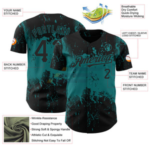 Camisetas de Béisbol Personalizadas Lisas o con Estampado, Transpirables, Tallas Grandes, Unisex, Venta al Por Mayor, Moda para Exteriores - Product Image 4