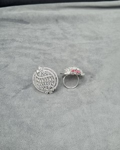 Bague élégante et raffinée en forme de fleur ronde, avec grappe de marquises de luxe, ajustable, pour femme, bijoux de mariage en gros - Product Image 6