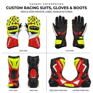 Traje de Cuero para Motociclismo Personalizado OEM, Equipo de Pista para Hombre y Mujer, Secado Rápido, Protección con Armadura, Venta al Por Mayor - Product Image 4