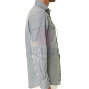 เสื้อเชิ้ตยีนส์ผ้าฝ้าย 100% ระบายอากาศได้ดี สวมใส่สบาย ดีไซน์ทันสมัย เหมาะสำหรับกิจกรรมกลางแจ้ง ลุคสบายๆ - Product Image 5