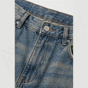 GENERSA SPORTS Jeans Rectos de Mezclilla para Hombre, Ligeros, Transpirables, de Alta Calidad, Estilo Hip Hop Otoñal, Cierre de Cremallera, Cintura Baja - Product Image 6