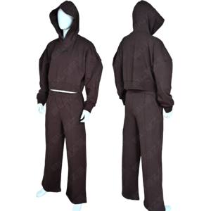 Ensemble 2 pièces à épaules tombantes : Sweat-shirt et pantalon de jogging, Hoodies oversize et pantalons de survêtement, Ensemble Jogger - Product Image 2