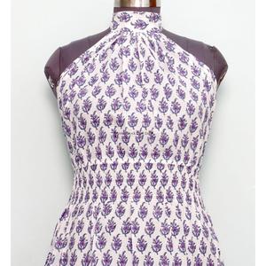 เดรสยาวปานกลางพิมพ์ลายดอกไม้หลากสี แขนยาว ผ้าฝ้าย แฟชั่นสำหรับงานปาร์ตี้ สไตล์ตะวันตก ชุดเดรสชิ้นเดียวสำหรับผู้หญิง - Product Image 2