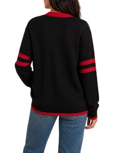 Cárdigan de punto de lana/acrílico para mujer Delt Sigma griego, personalizado al por mayor, con frente abierto, antiarrugas, transpirable, de secado rápido, con logotipo personalizado - Product Image 5