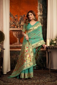 Sari en soie pour mariage, très tendance, avec pièce de blouse, vêtements indiens pour femmes, sari à bas prix, vente en gros, vêtements de Surat - Product Image 4