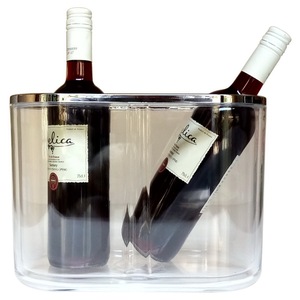 JACK WORTH Twin Chiller Cute Plastic Iceless Wine Cooler <b>Bucket</b> with Tong & Lid for Party - Product Image 5