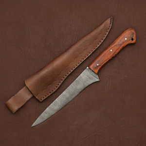 Couteaux à filet en acier Damas forgés à la main, lame flexible, manche confortable, pour la préparation du poisson - Product Image 6