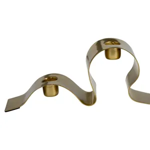 Handmade Modern Tapered <b>Brass</b> Candle Holder Luxury Hotel Lobby Decor High End Home Decoration <b>Lantern</b> - Product Image 4