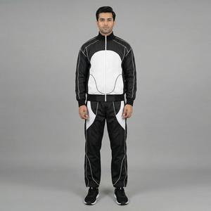 Mens Plus Size Winter Velour 100% Cotton Tracksuit Set Full <b>Zip</b> Jacket Pants Two Piece Casual Sportswear Comfortable Wholesale - Product Image 2
