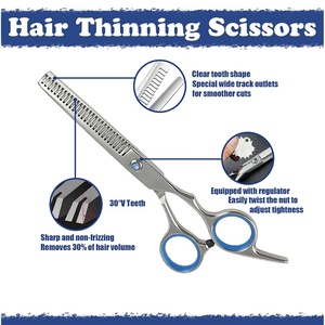 Professional Hairdressing Scissors Set With Combs Spray Bottle <b>Mirror</b> And Cape For Salon Use - Product Image 4