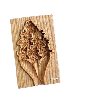 Moule à biscuits en bois Bouquet de fleurs Biscuit timbre pâtisserie presse gaufrage outil cuisson Cutter traditionnel beurre sucre sablé - Product Image 1