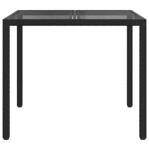 Mesa de comedor de jardín de ratán sintético negra de 35.4'' x 35.4'' x 29.5'' para patio - Product Image 3