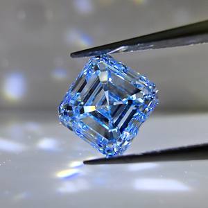 Émeraude carrée de 1,5 carat, taille émeraude, bleu vif fantaisie, VS2, cultivée en laboratoire, certifiée IGI, vente en gros directe d'usine - Product Image 5