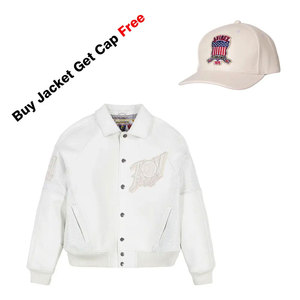 Chaqueta de Cuero Avirex de Primera Calidad para Hombre, Diferentes Colores Disponibles, Tallas Personalizadas, Chaquetas de Cuero Bordadas para Hombre en Oferta - Product Image 1