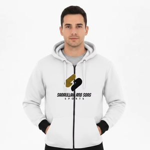 Sweat-shirt à capuche zippé personnalisé pour homme, respirant et confortable, idéal pour l'entraînement sportif et la gym, fabrication en gros - Product Image 4