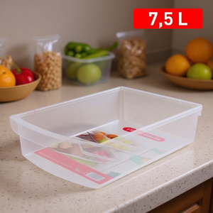 Contenitore in Plastica Trasparente Impilabile da 7,5 L per Organizzazione Alimenti in Cucina - Product Image 3