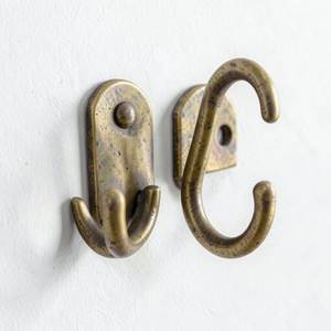 Antique Brass Wall <b>Hooks</b> Heavy Duty Hanging Rack For <b>Bathroom</b> Bedroom Kitchen Storage Decorative Organization Solutions - Product Image 3