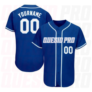 Camiseta de Béisbol Personalizada en Blanco Real y Azul Claro, Impresión por Sublimación Totalmente Personalizada, Diseño Personalizado con Logotipo, Colores, Equipos, Clubes - Product Image 1