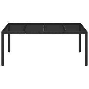 โต๊ะสวนสีดำพร้อมท็อปกระจก ชุดเฟอร์นิเจอร์กลางแจ้งสุดหรู - Product Image 3