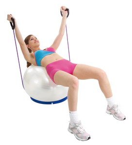 Ballon d'exercice ALLWINWIN EXB10 - Pompe à pied pour gonflage abdominal - Product Image 3