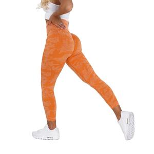 Leggings de sport pour femmes, taille haute, effet push-up, respirants, antibactériens, sans couture, longueur genou, streetwear - Product Image 2