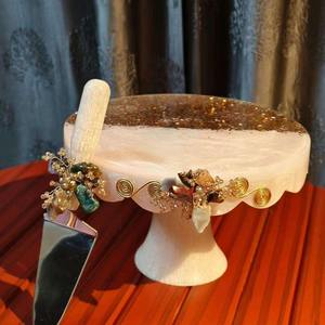 Moderno Soporte de Resina Hecho a Mano para Postres, Bandeja de Exhibición para Pasteles, Cupcakes, Muffins, Decoración para Mesa de Panadería y Fiestas - Product Image 6