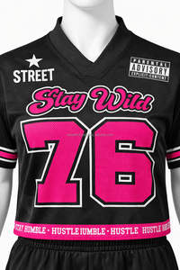 Maillot de football américain tendance, respirant et anti-humidité, avec dégradé vert et or vieilli, design authentique, édition limitée - Product Image 6