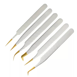 Pinzas de Acero Inoxidable para Pestañas, Estilo Japonés, con Logotipo Personalizado, Punta Suave, Agarre Nano, Antiestáticas y Duraderas para Extensiones de Pestañas - Product Image 5