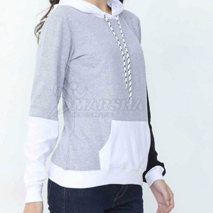 เสื้อฮู้ดดี้โอเวอร์ไซส์ผู้หญิงสีพื้นแบบใหม่ล่าสุดสำหรับฤดูหนาว ผ้าฝ้าย 100% โลโก้ด้านหน้า เป็นมิตรกับสิ่งแวดล้อม กันลม - Product Image 3