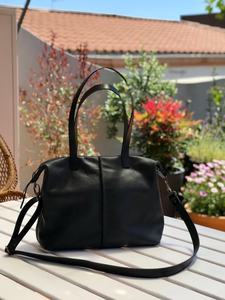 Sac fourre-tout en cuir véritable vintage de haute qualité avec deux poignées, design antivol portable pour femmes, taille personnalisable LTB-0018 - Product Image 5