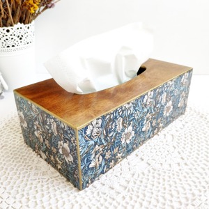 Caja de pañuelos de madera con estampado de cristal, caja de pañuelos espiritual de madera con estampado para almacenamiento de piedras curativas, estuche mayorista - Product Image 4