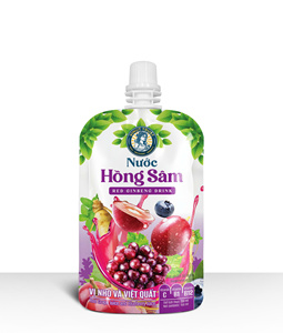 เครื่องดื่มโสมแดงแบบขวด 150 มล. น้ำผลไม้และผักผสมองุ่นแดงและบลูเบอร์รี่ - Product Image 4