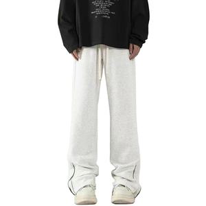 2025 broderie personnalisée pantalons de survêtement pour hommes pantalons de survêtement évasés cordon XL taille survêtements décontractés Plus Cargo plat avant Style - Product Image 3