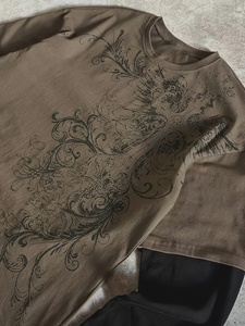 Camiseta de Manga Larga para Hombre, Personalizada, con Borde Crudo, Color Sólido, Estilo Casual, Tejido Waffle, Térmica, 100% Algodón - Product Image 2