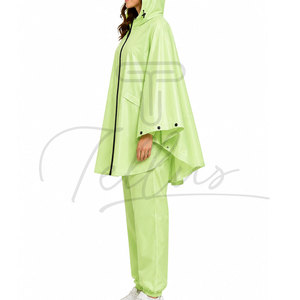 Combinaison de pluie imperméable pour femme, tenue de pluie à capuche, veste et pantalon imperméables pour femme - Product Image 2