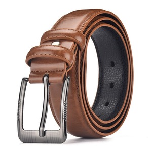 Cinturón Casual Automático para Hombre, Diseño 3D, Hebilla Rectangular de Aleación Negra Sólida, Duradero - Product Image 5