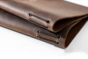 Customized Genuine Leather Menu Holder Luxury Restaurant Menu <b>Folder</b> Real Leather Menu Cover Cafe <b>Binder</b> LMC-0143 - Product Image 2