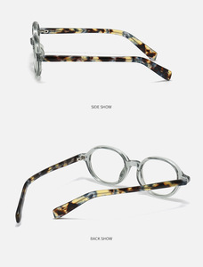 Lmamba LY2310 Nouvelles Lunettes de Vue Unisexe Tendance Vintage de Haute Qualité avec Monture Ovale en Acétate et Logo Personnalisé pour Femmes et Hommes - Product Image 6