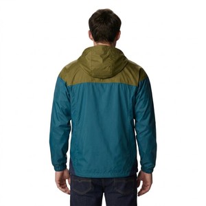 Export Quality <b>Men</b> Dual Tone Hooded Windbreaker <b>Jacket</b> Full Zip Lightweight Windproof Breathable Outdoor <b>Running</b> Hiking Casual - Product Image 5