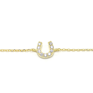 Bracelet fer à cheval en or massif 14K avec diamant de laboratoire, chaîne torsadée, bracelets porte-bonheur à initiales, certifié IGI, bracelet de charme fin, bracelet de foi - Product Image 5