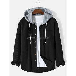 Sweat-shirt à capuche pour homme avec logo personnalisé, imprimé, à jointure fendue, chaud, tendance, sweat-shirt à capuche, patchwork de couleurs, veste en fourrure pour homme - Product Image 1