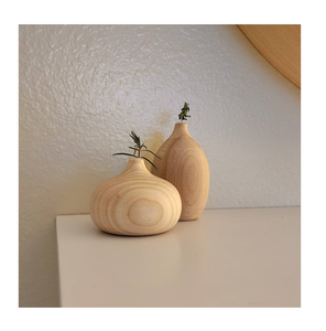 Vase à fleurs en bois de haute qualité, logo personnalisé, support à fleurs en bois, diamètre de 4 à 6 pouces, décoration pour la maison ou le bureau - Product Image 4