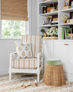 Compact Handcrafted Rattan Side <b>Stool</b> with Minimalist <b>Cushion</b> Top Natural Wicker Accent Furniture Stylish Durable Lightweight - Product Image 3