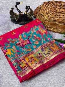 Women's Other Saree Hand Drawn Printed Design Traditional Indian <b>Wedding</b> Wear Regular Regular Fit Adult Size Quick Dry All - Product Image 3