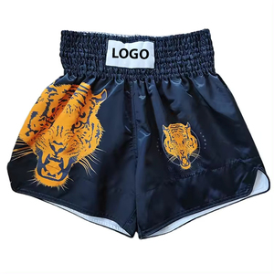 Derniers modèles de shorts de Muay Thai pour hommes, logo/couleur personnalisés, respirants, meilleur tissu, shorts de Muay Thai pour hommes avec service OEM anti-plis - Product Image 5