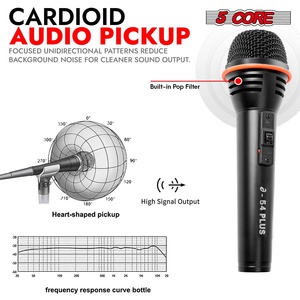 Micrófono Dinámico de 5 Núcleos, Micrófono XLR para Karaoke, Canto y Estudio, Micrófono de Mano - Product Image 2